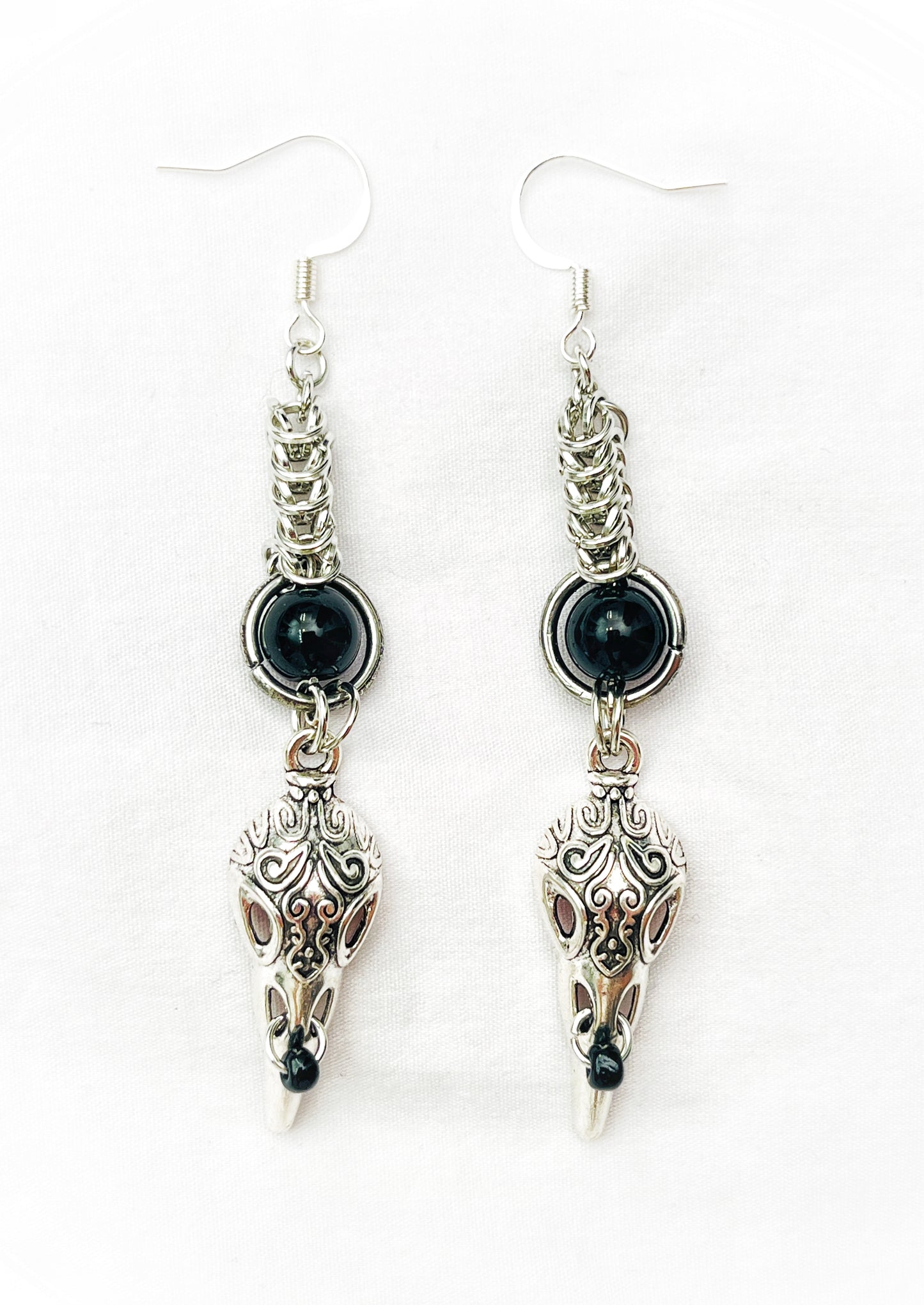 Chainmaille Raven Skulls (Reversed)
