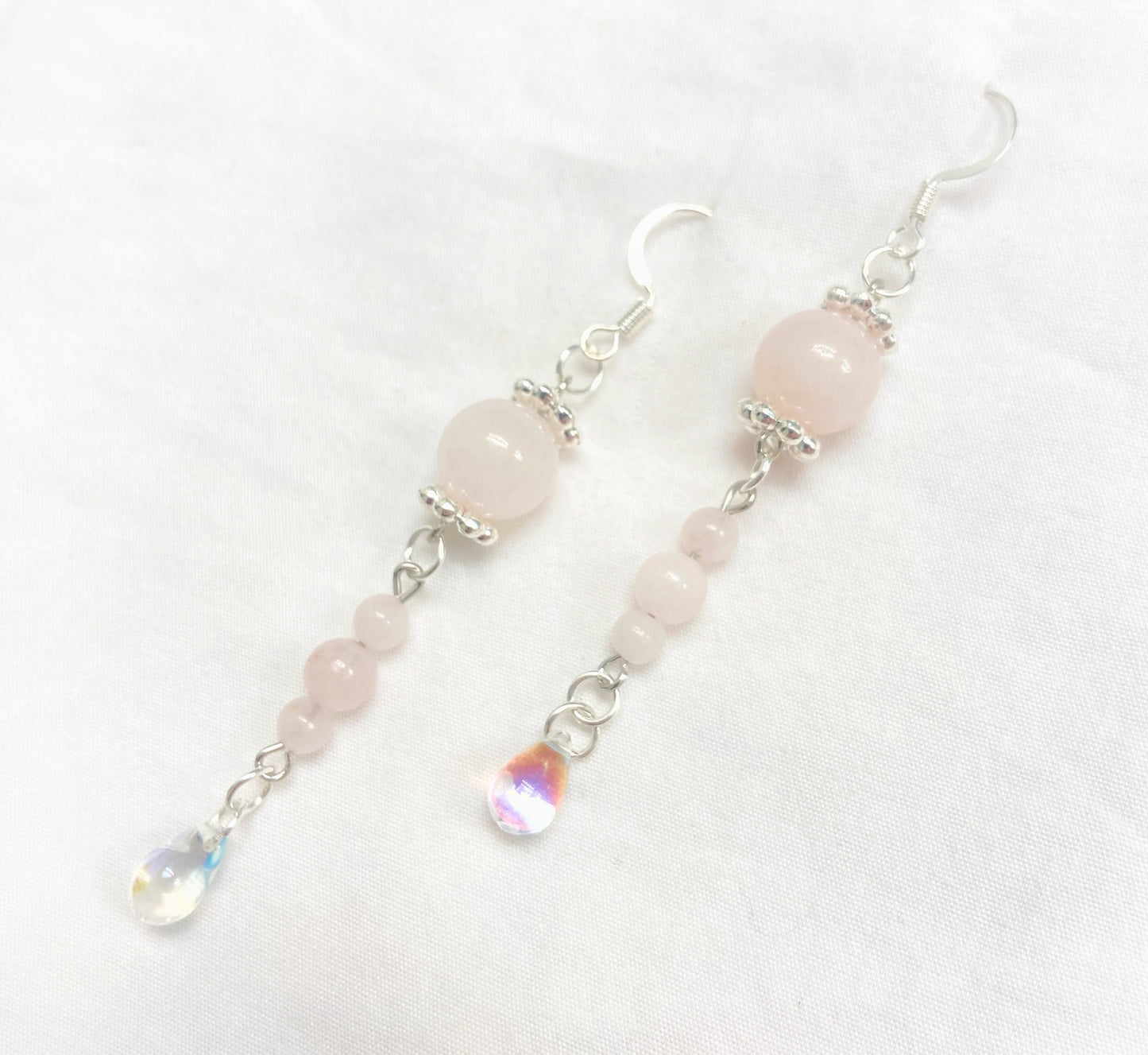 Rose Quartz Teardrops