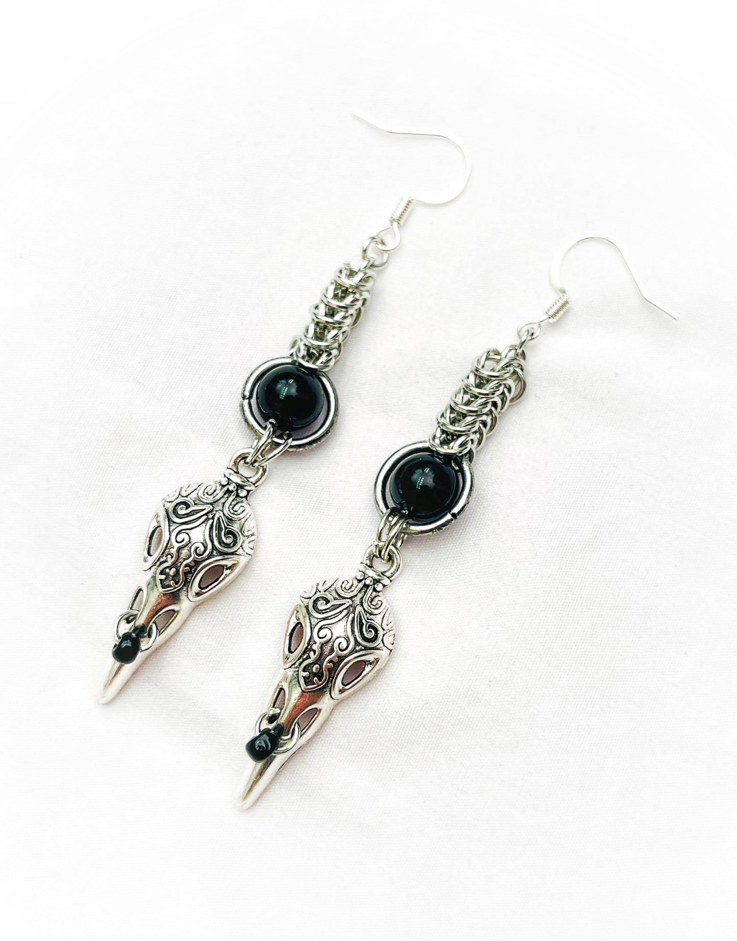 Chainmaille Raven Skulls (Reversed)
