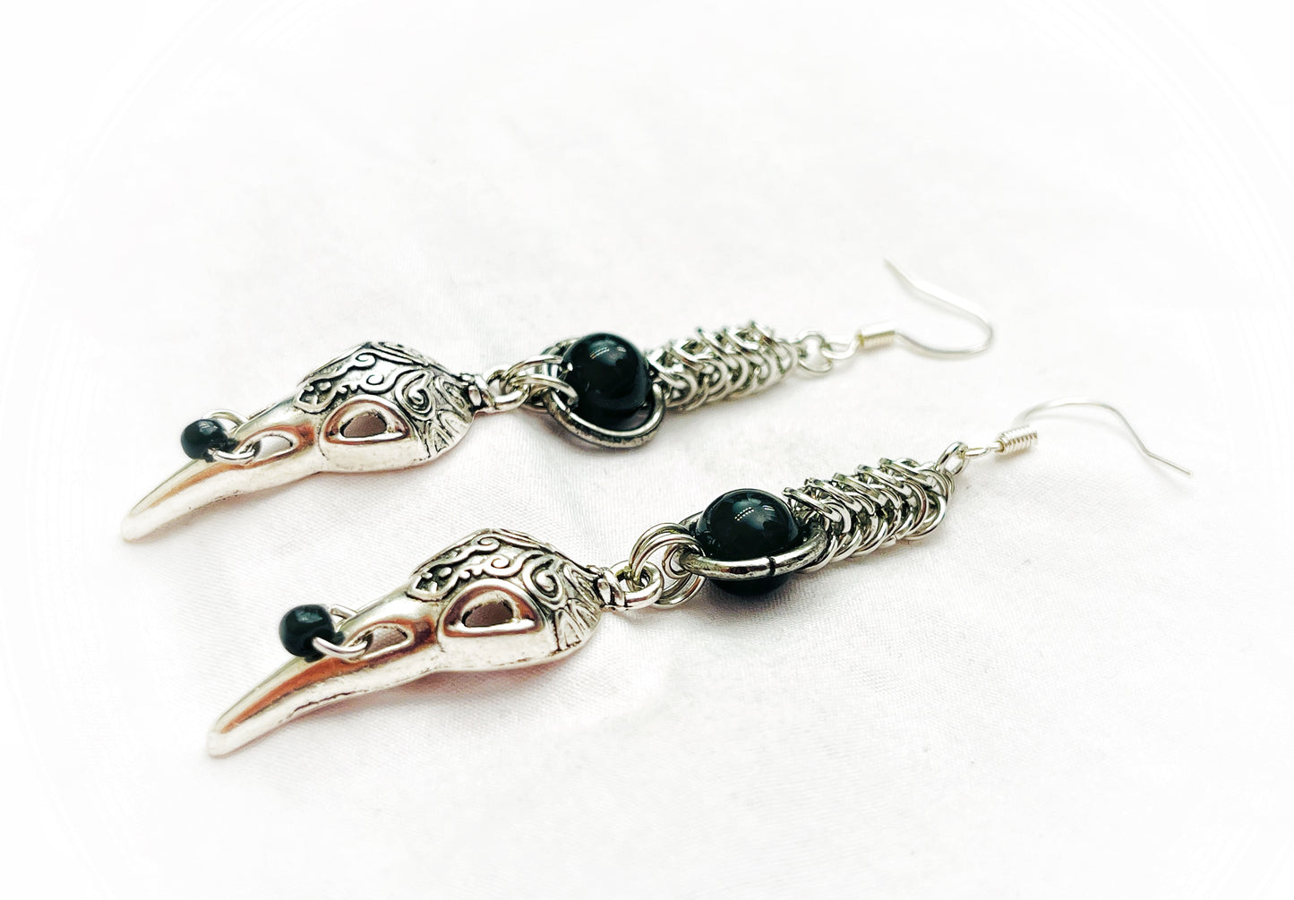 Chainmaille Raven Skulls (Reversed)