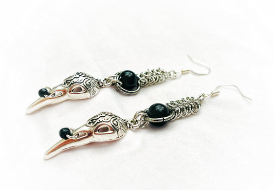 Chainmaille Raven Skulls (Reversed)