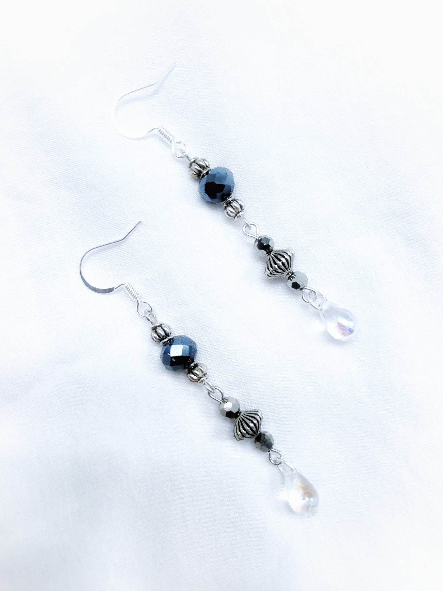 Elegant Blue Teardrops