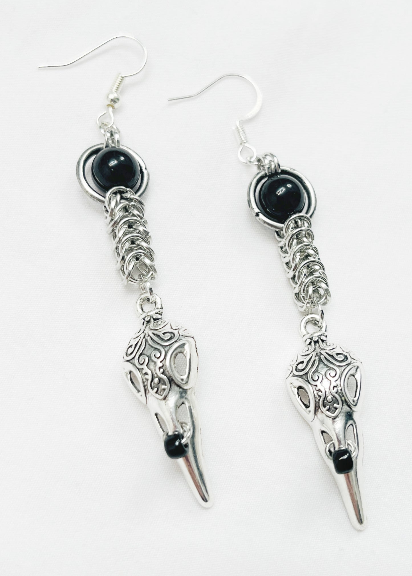 Chainmaille Raven Skull