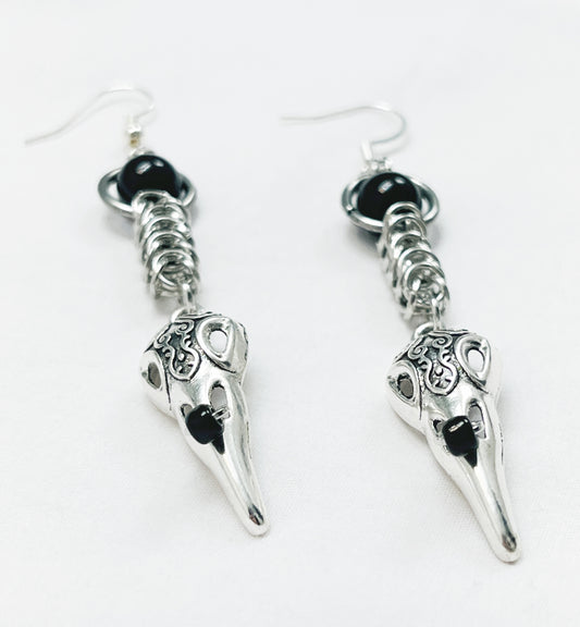 Chainmaille Raven Skull
