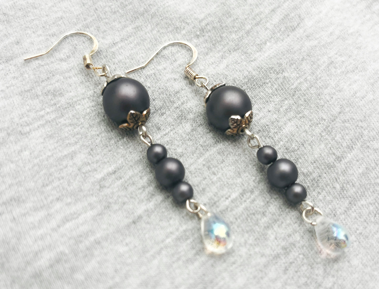 Matte Gray Teardrops