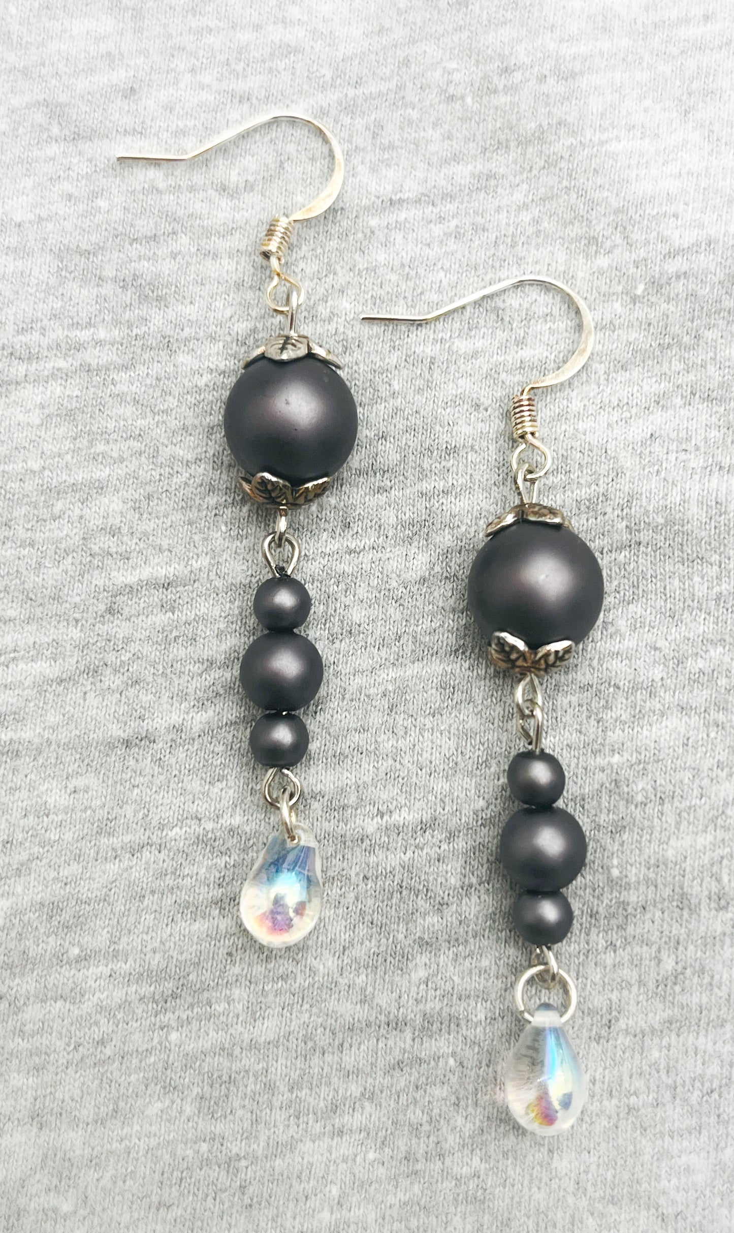 Matte Gray Teardrops