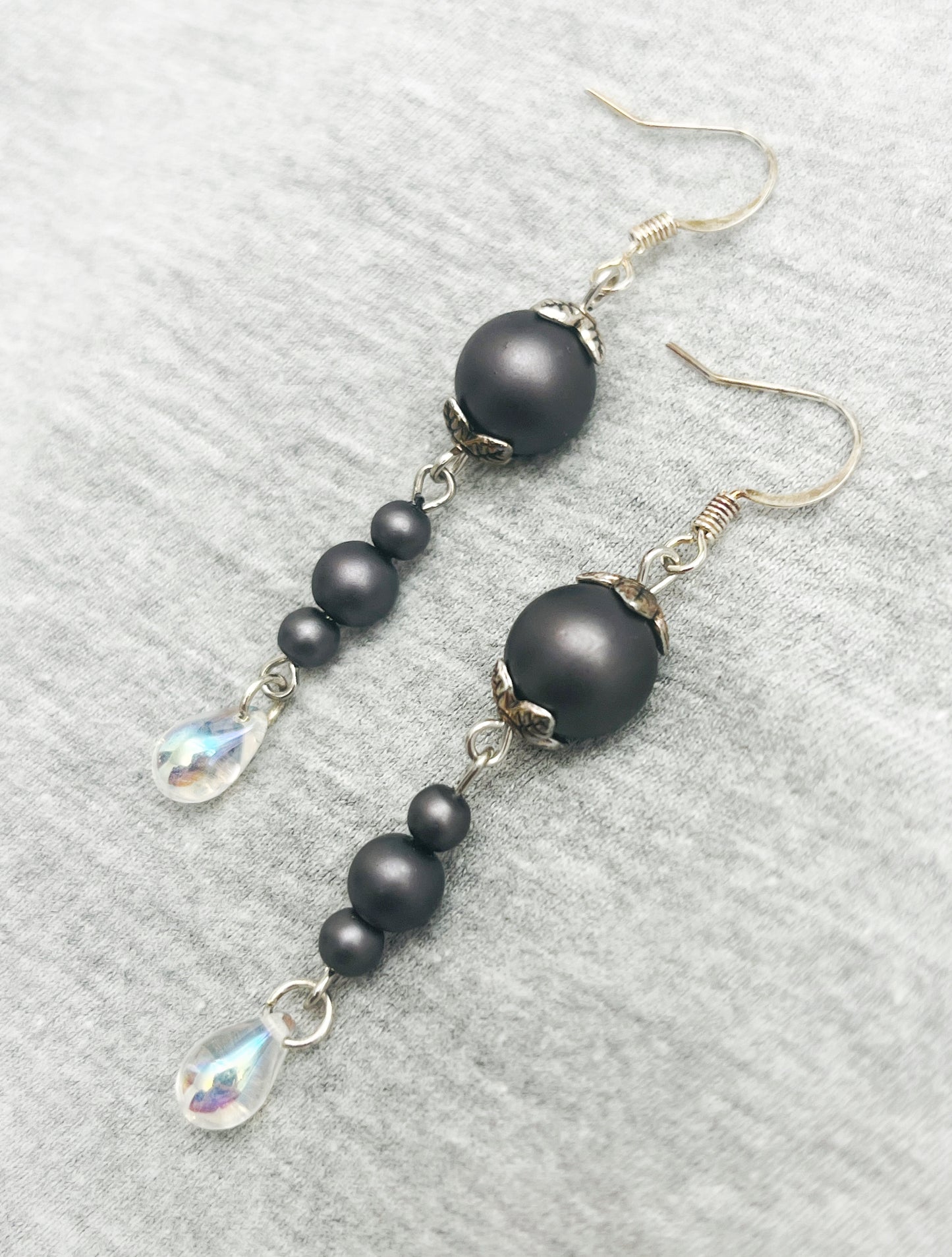Matte Gray Teardrops